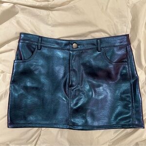 NWT Shimmering Blue Mini Skirt